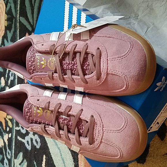 adidas Purple Sneakers with Soft Suede Upper and Classic Three Stripes - Picture 2 of 10